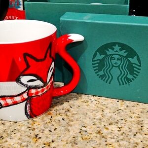 2016 BNIB Starbucks Red Fox Holiday Mug